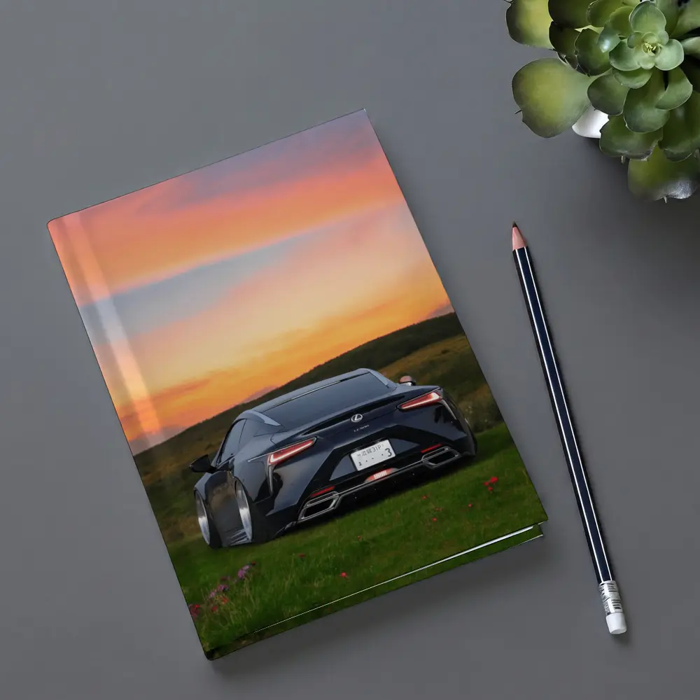 Lexus LC500 Black Coupe Sunset Field – Notebooks