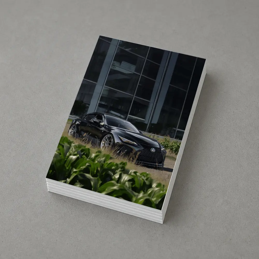 Black Lexus IS Parked Near Glass Building – Postcards
