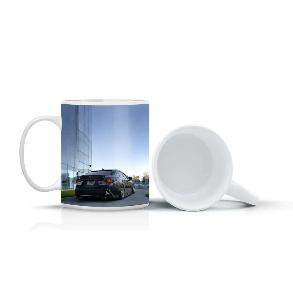 Lexus IS Blacked Out Glass Building Street – Mugs