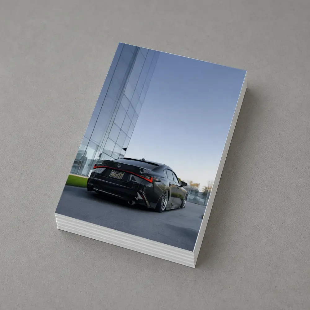 Lexus IS Blacked Out Glass Building Street – Postcards