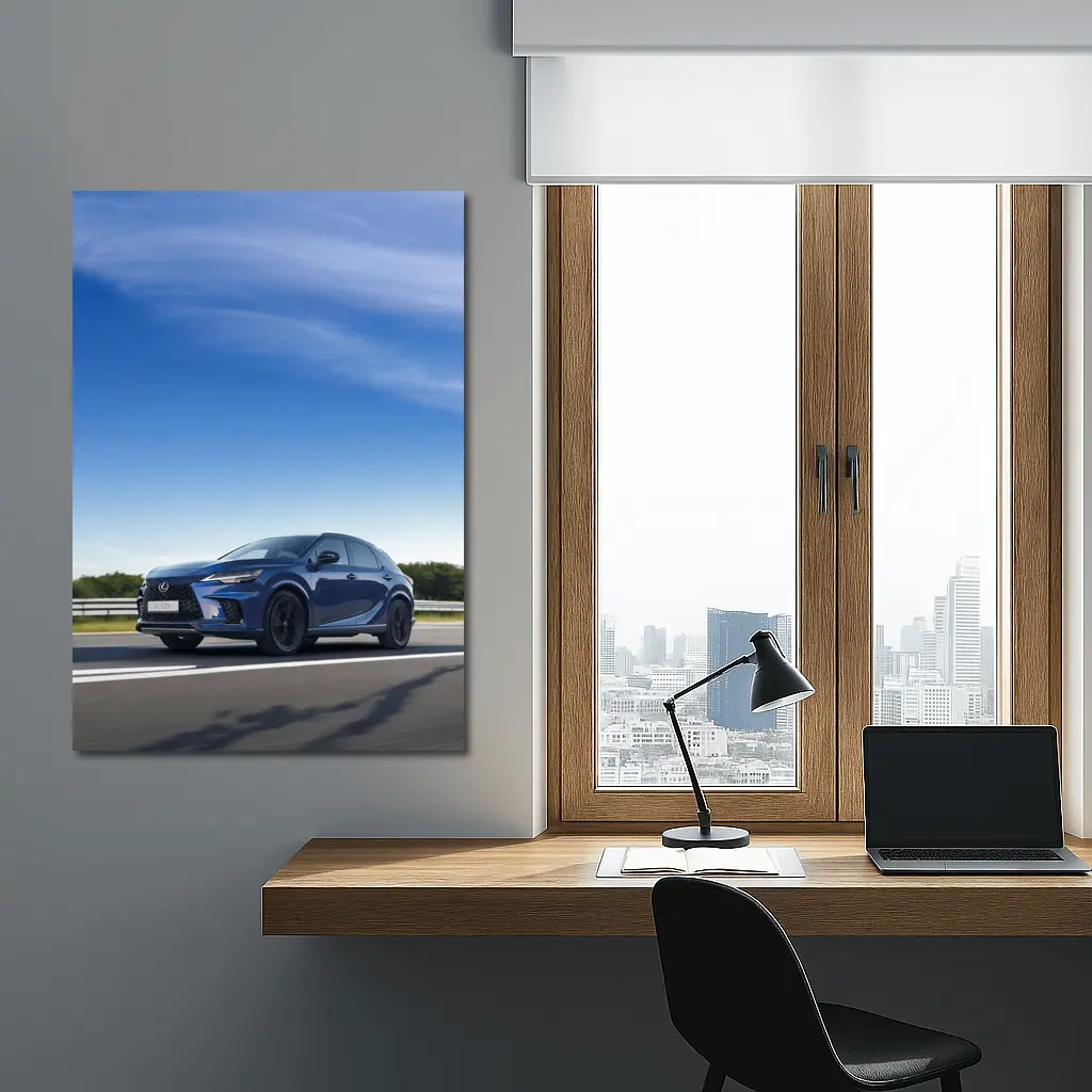 Lexus RX Blue SUV Highway Drive – Wall Art