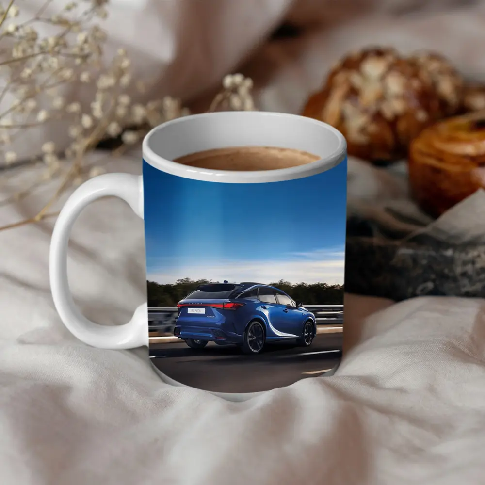Lexus RX Blue SUV Highway Speed Shot – Mugs