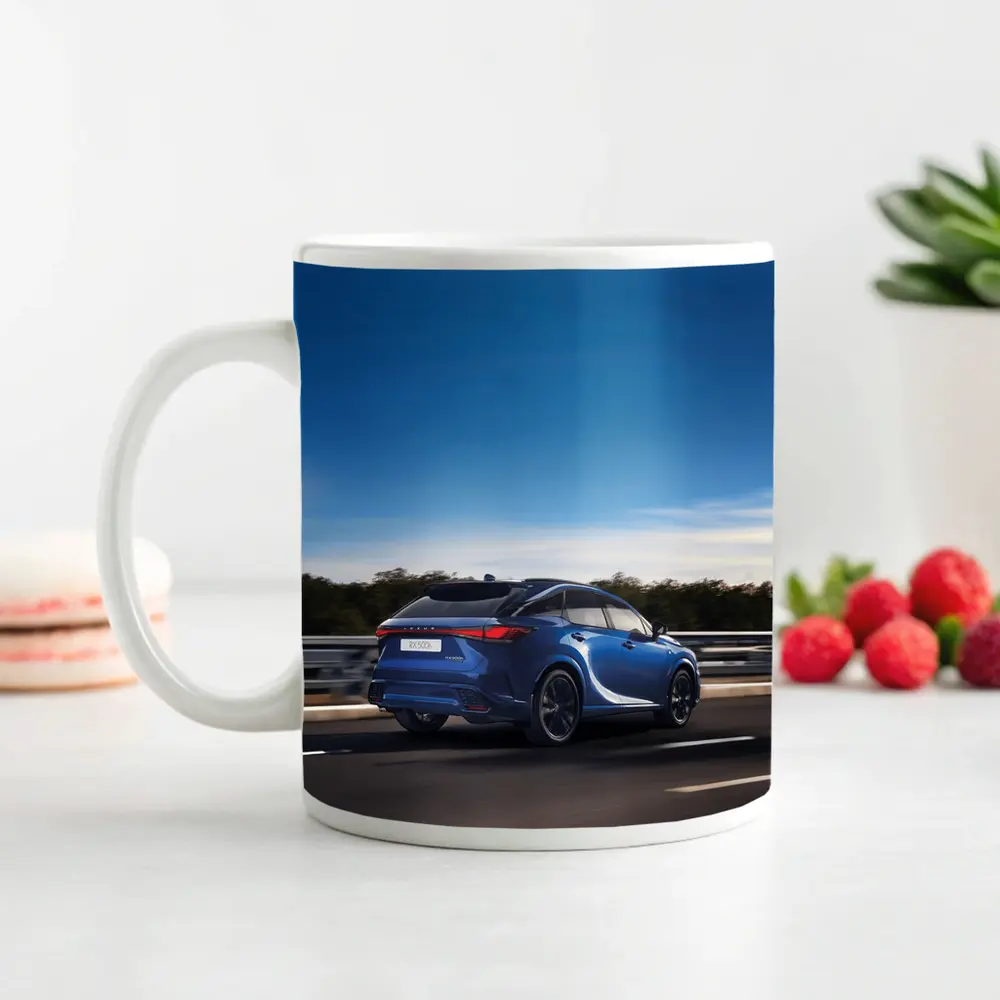 Lexus RX Blue SUV Highway Speed Shot – Mugs