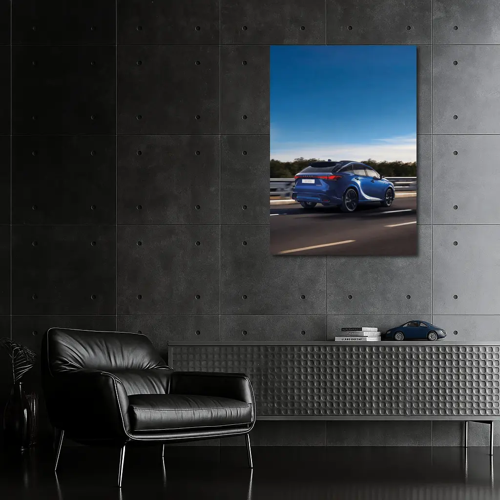 Lexus RX Blue SUV Highway Speed Shot – Wall Art