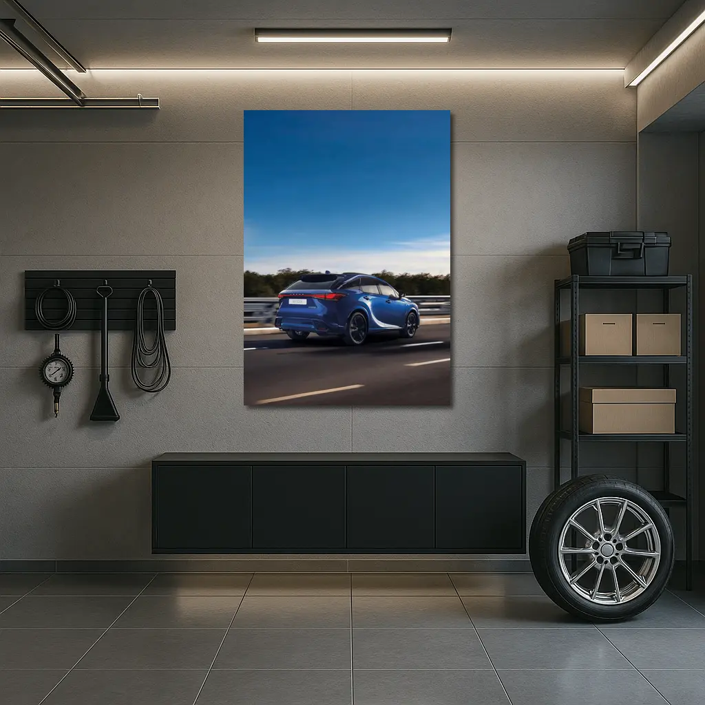 Lexus RX Blue SUV Highway Speed Shot – Wall Art
