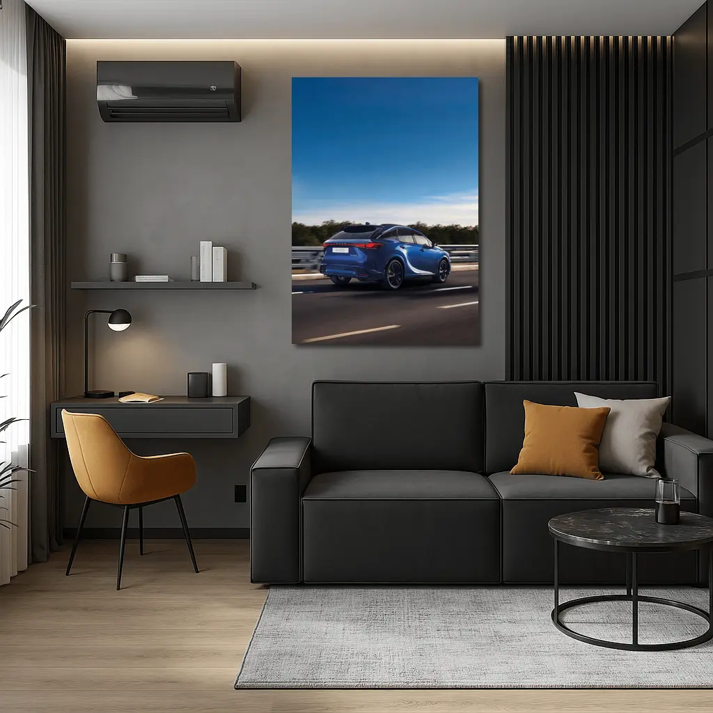 Lexus RX Blue SUV Highway Speed Shot – Wall Art