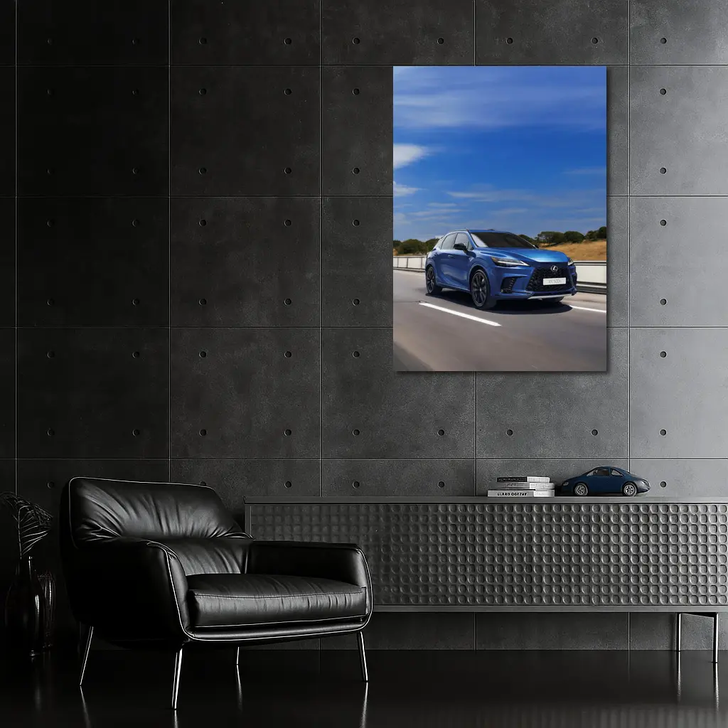 Lexus RX Blue SUV Highway Drive – Wall Art