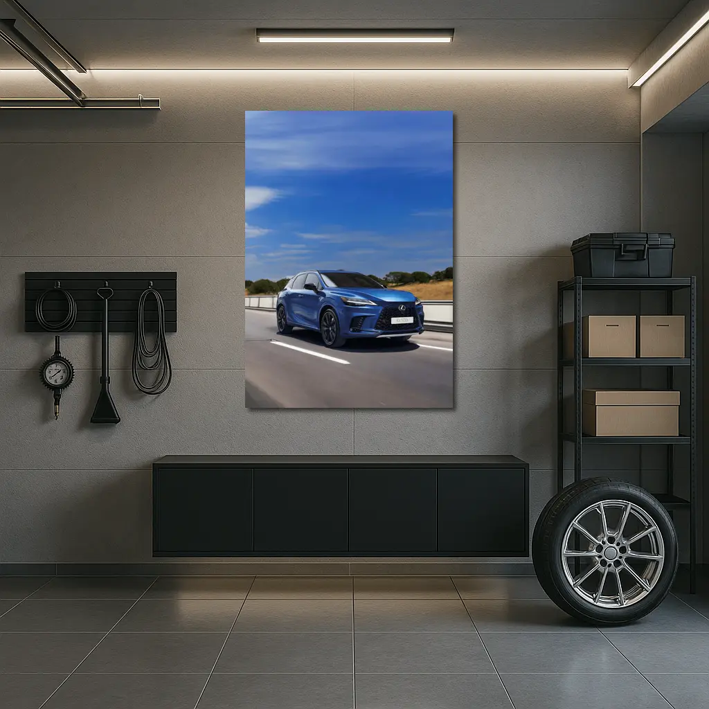 Lexus RX Blue SUV Highway Drive – Wall Art