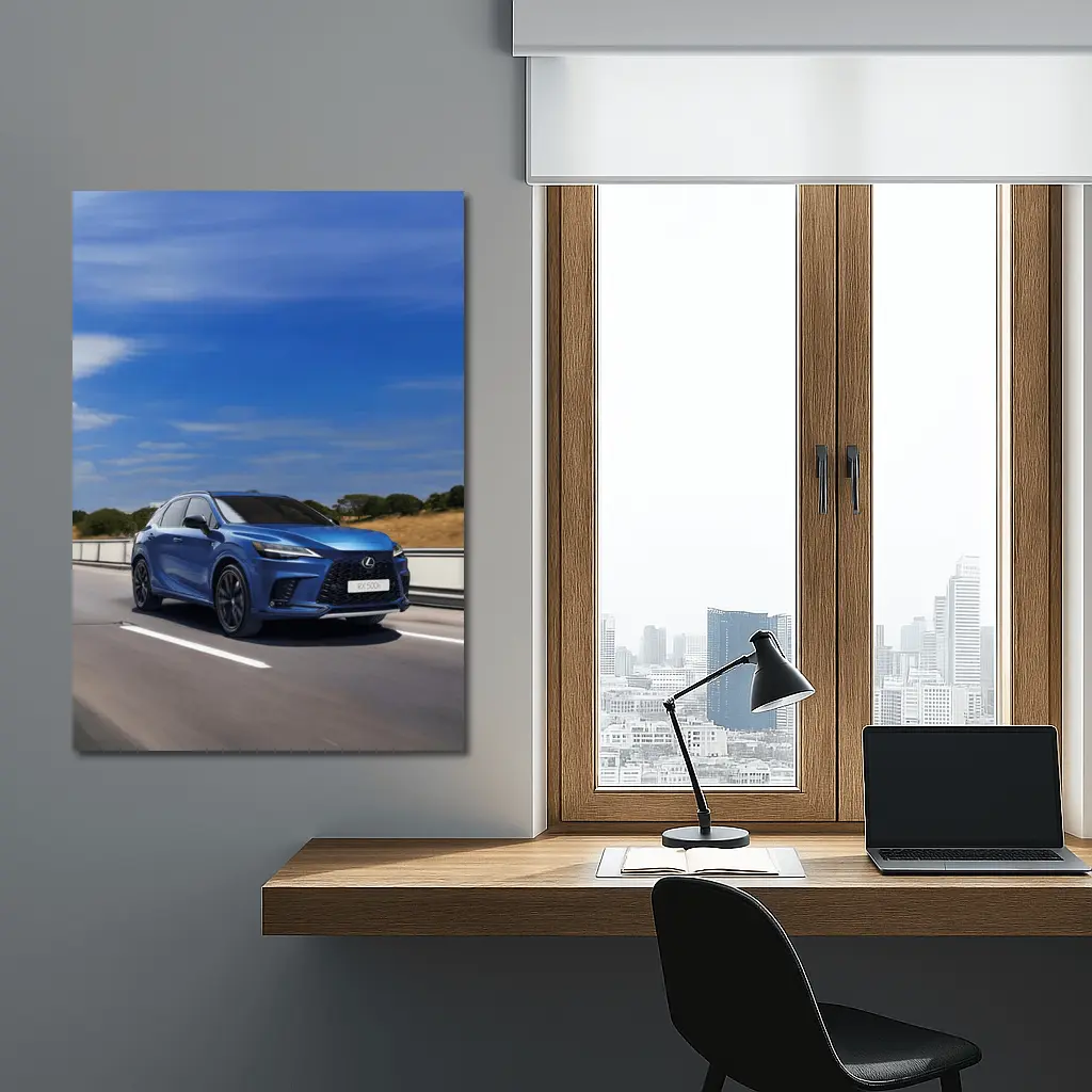 Lexus RX Blue SUV Highway Drive – Wall Art