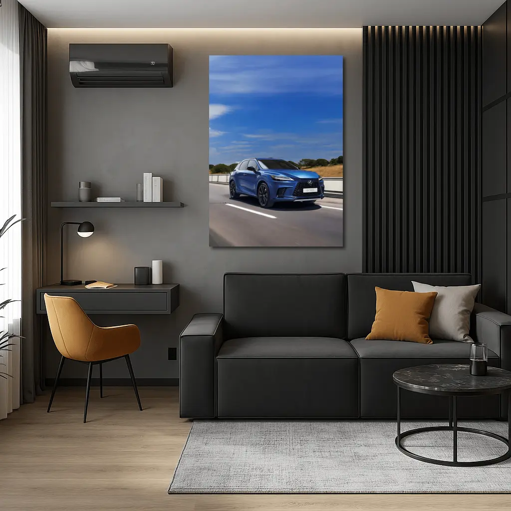 Lexus RX Blue SUV Highway Drive – Wall Art