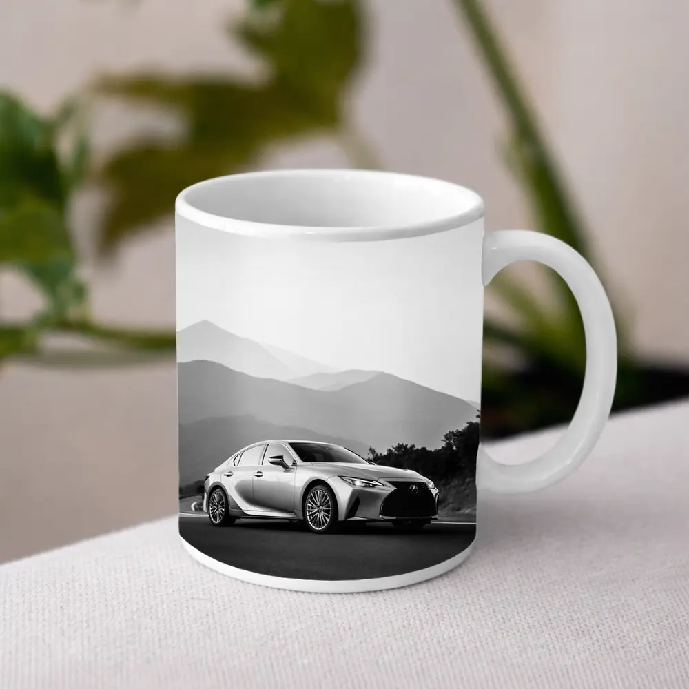 Lexus IS Silver Sedan Mountain Road – Mugs