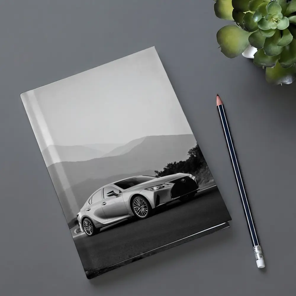 Lexus IS Silver Sedan Mountain Road – Notebooks