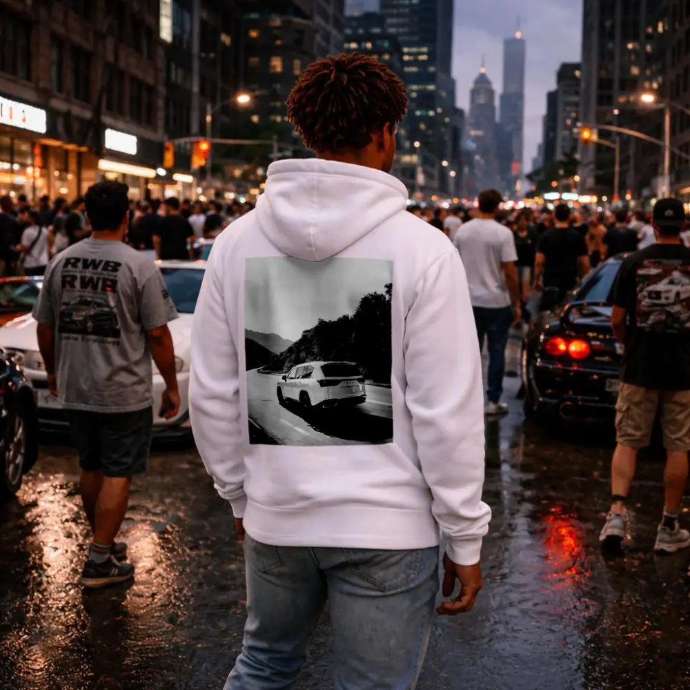 Lexus LX Mountain Road Black White – Hoodies
