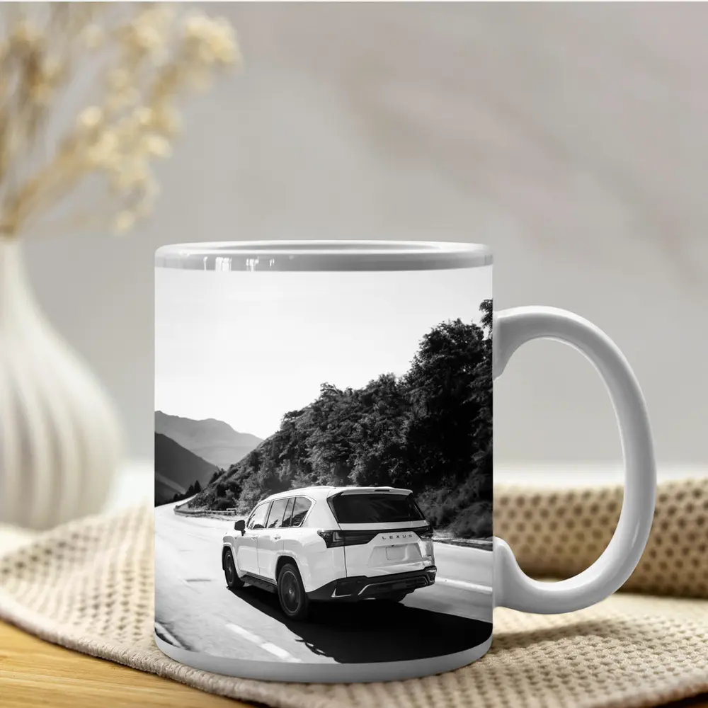 Lexus LX Mountain Road Black White – Mugs