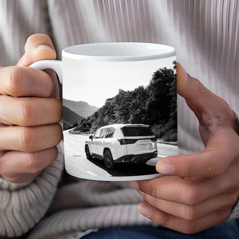 Lexus LX Mountain Road Black White – Mugs