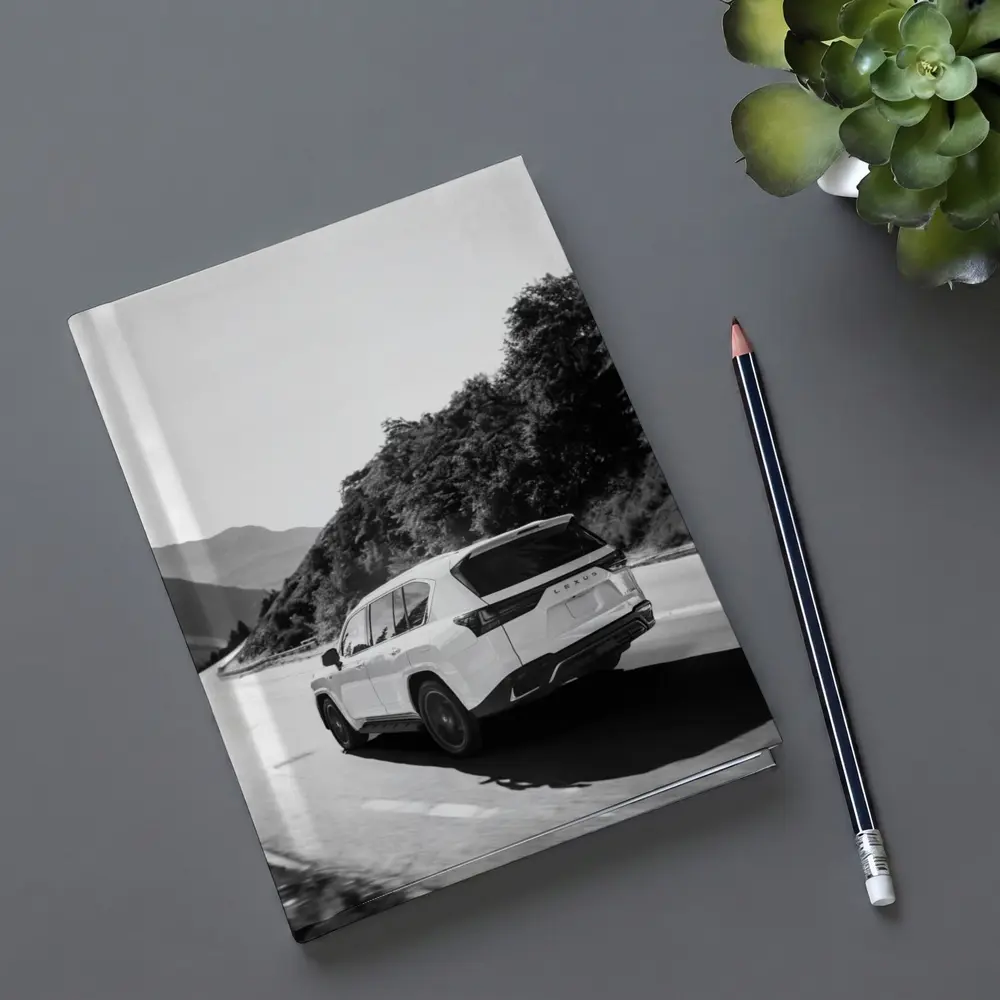Lexus LX Mountain Road Black White – Notebooks