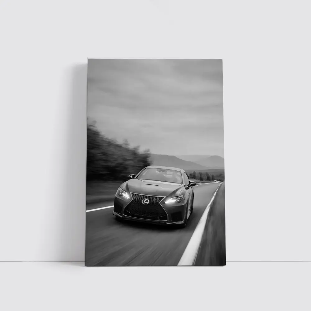 Lexus RC Black White Road Speed Shot – Wall Art