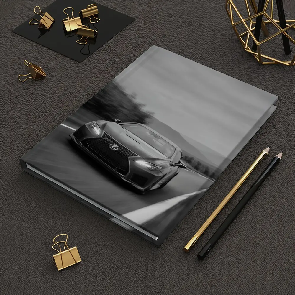 Lexus RC Black White Road Speed Shot – Notebooks