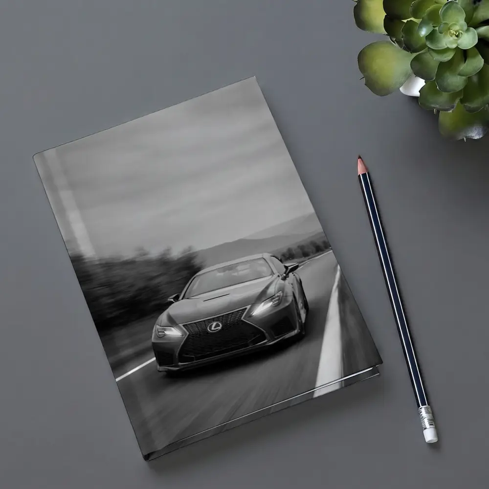 Lexus RC Black White Road Speed Shot – Notebooks