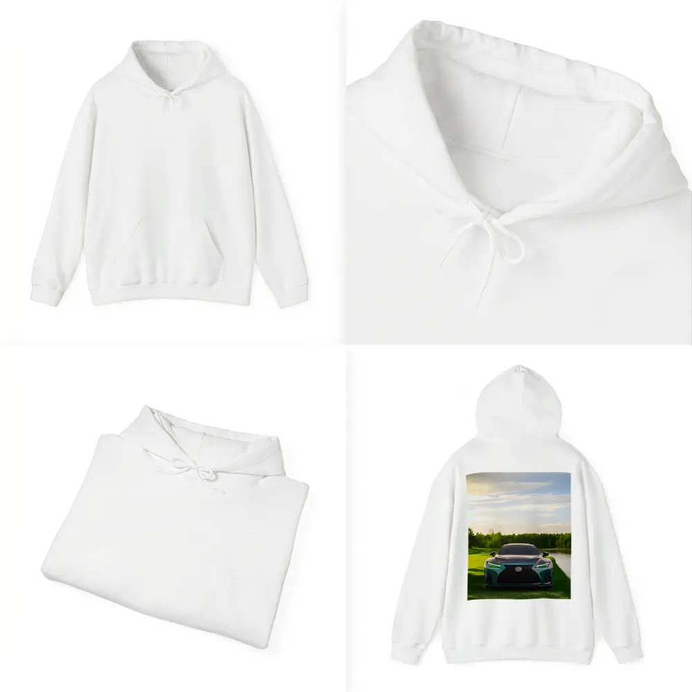 Lexus IS Green Front View Nature Setting – Hoodies