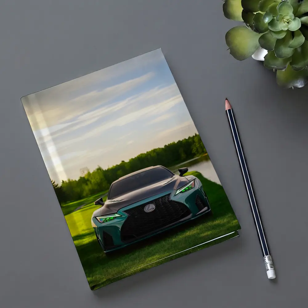 Lexus IS Green Front View Nature Setting – Notebooks