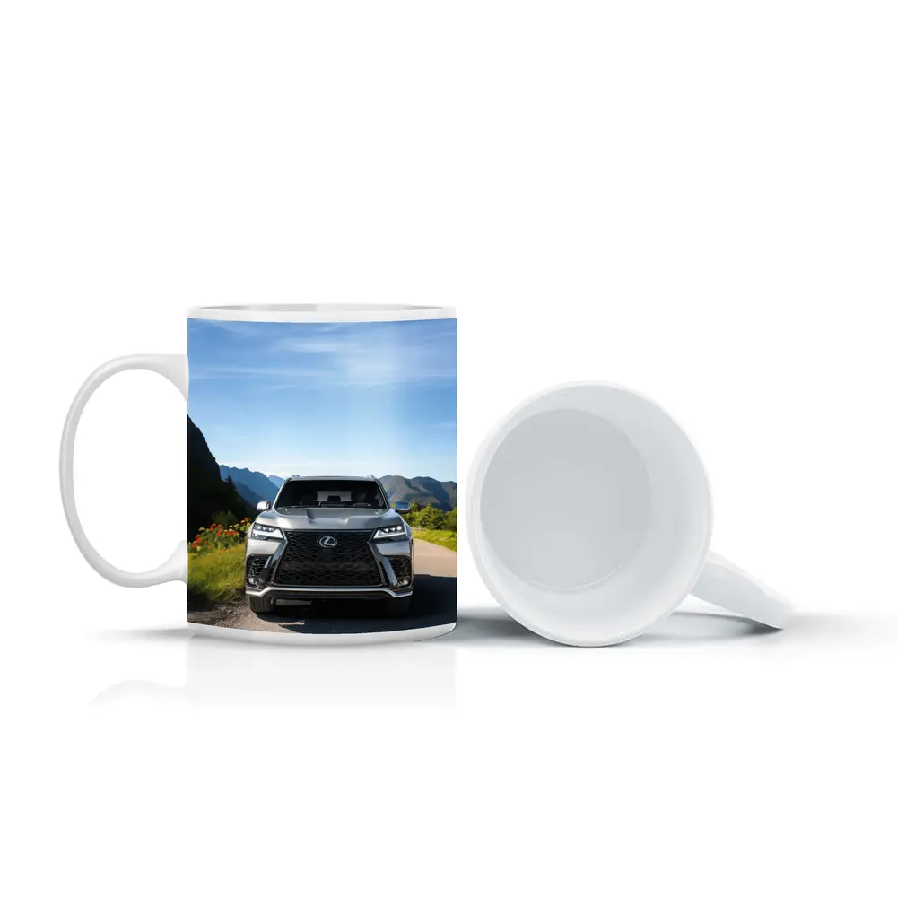 Lexus LX Silver SUV Mountain Road – Mugs