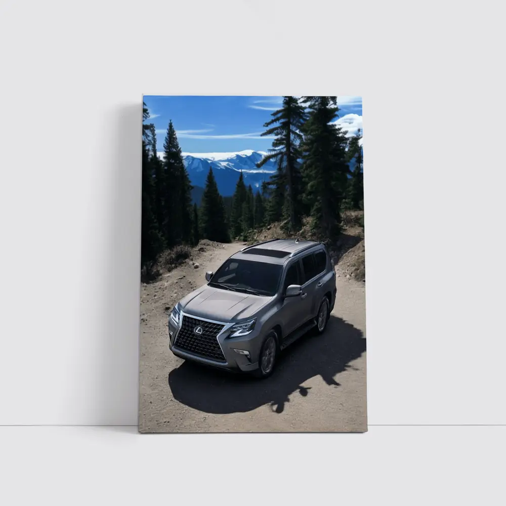 Lexus GX Silver SUV Mountain Trail – Wall Art