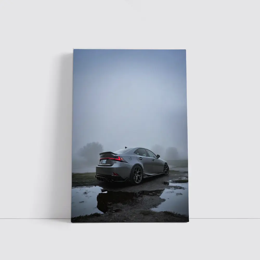 Lexus IS Sedan Foggy Moody Gray Day – Wall Art