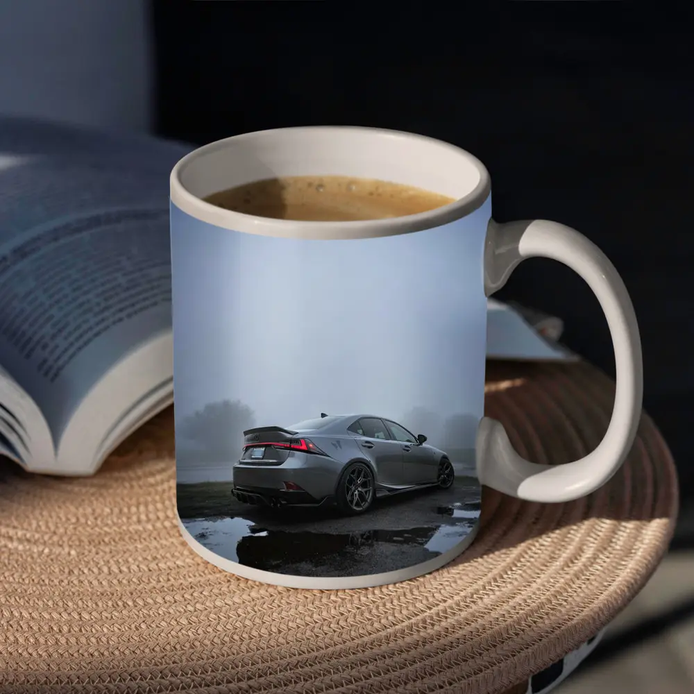 Lexus IS Sedan Foggy Moody Gray Day – Mugs