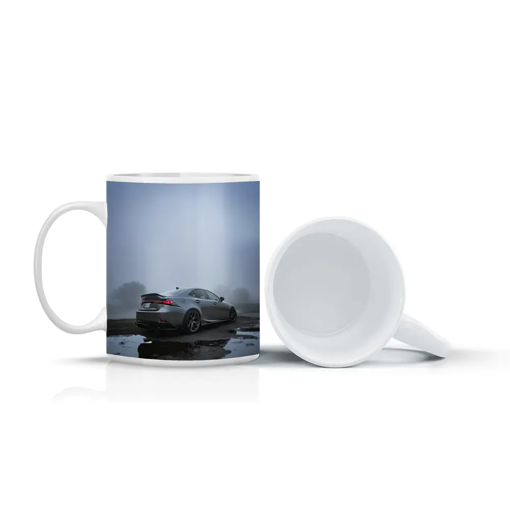 Lexus IS Sedan Foggy Moody Gray Day – Mugs