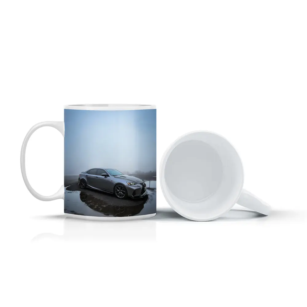 Lexus IS Sedan Foggy Wet Pavement – Mugs