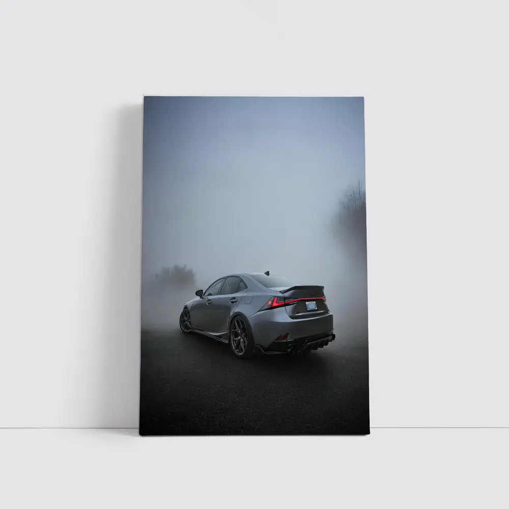 Lexus IS Sedan Gray Fog Moody Scene – Wall Art