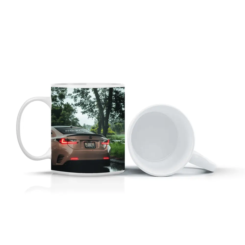 Lexus RC Rear View Rainy Forest – Mugs