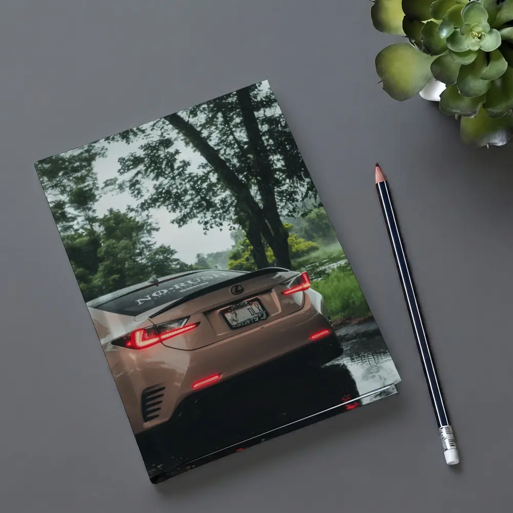 Lexus RC Rear View Rainy Forest – Notebooks