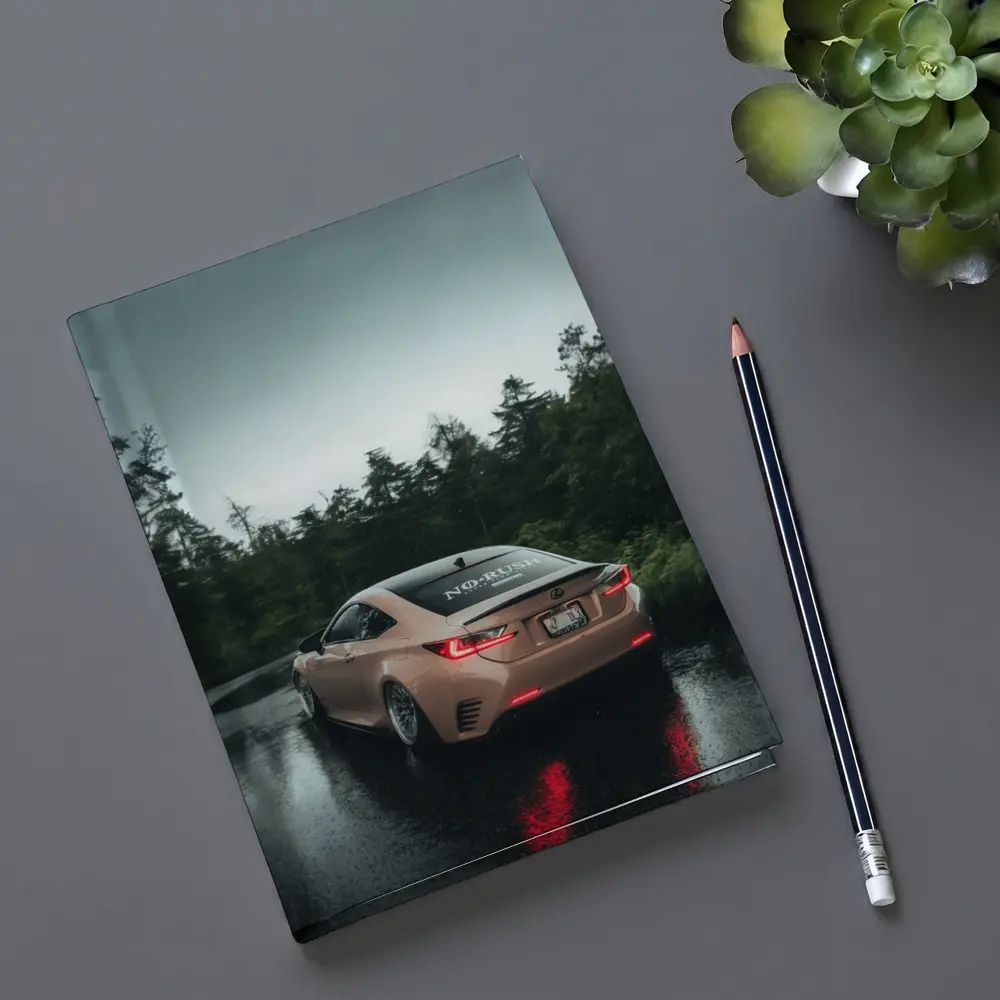 Lexus RC Rainy Forest Road Rear View – Notebooks