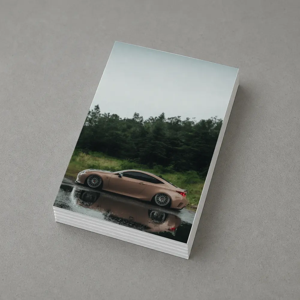 Lexus RC Coupe Rainy Forest Reflection – Postcards