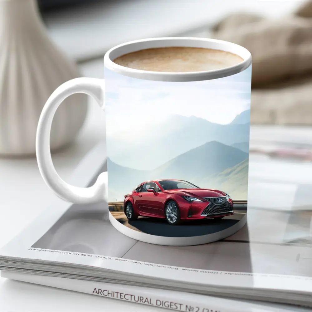 Lexus RC Red Coupe Mountain Road Drive – Mugs