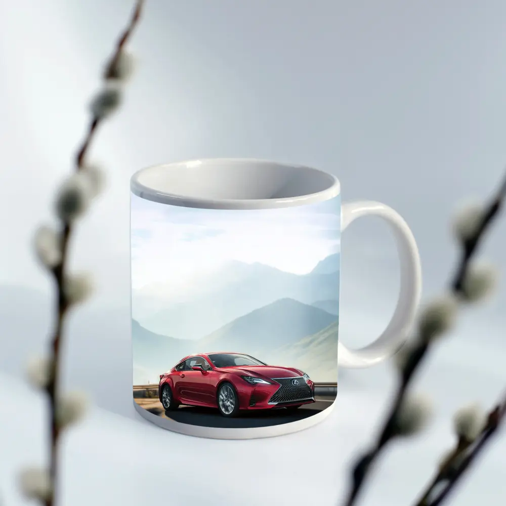 Lexus RC Red Coupe Mountain Road Drive – Mugs