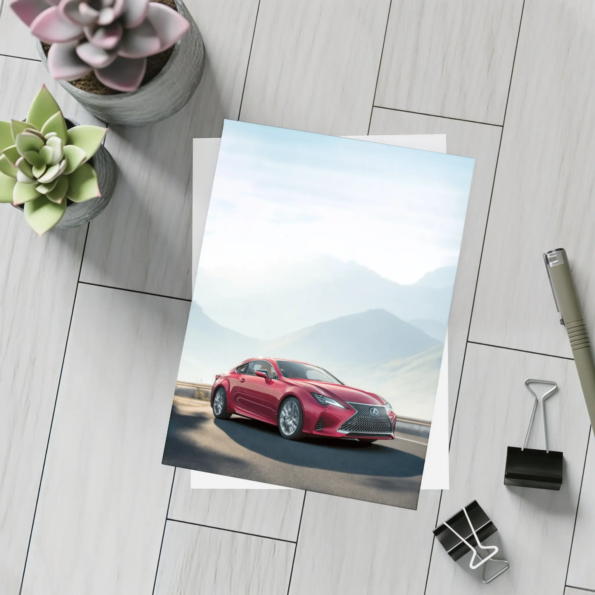 Lexus RC Red Coupe Mountain Road Drive – Postcards