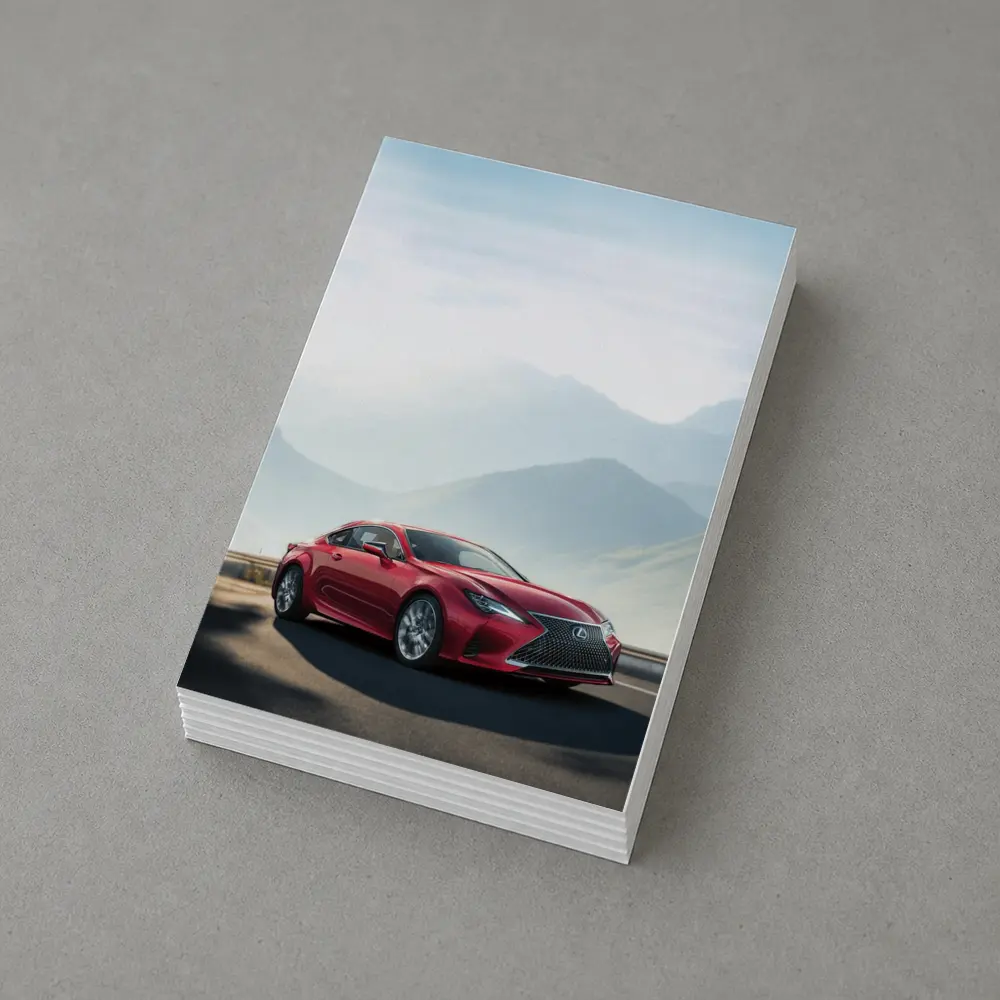 Lexus RC Red Coupe Mountain Road Drive – Postcards