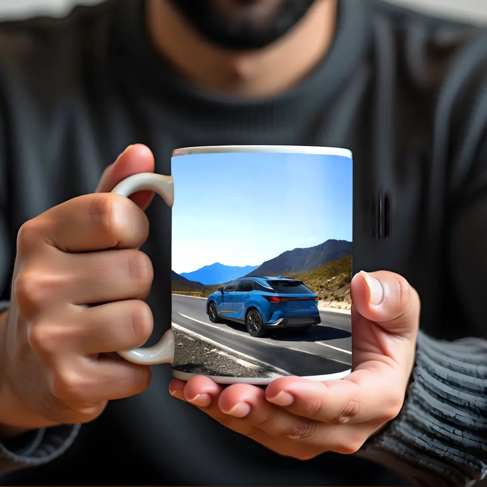 Lexus RX Blue SUV Mountain Road Drive – Mugs