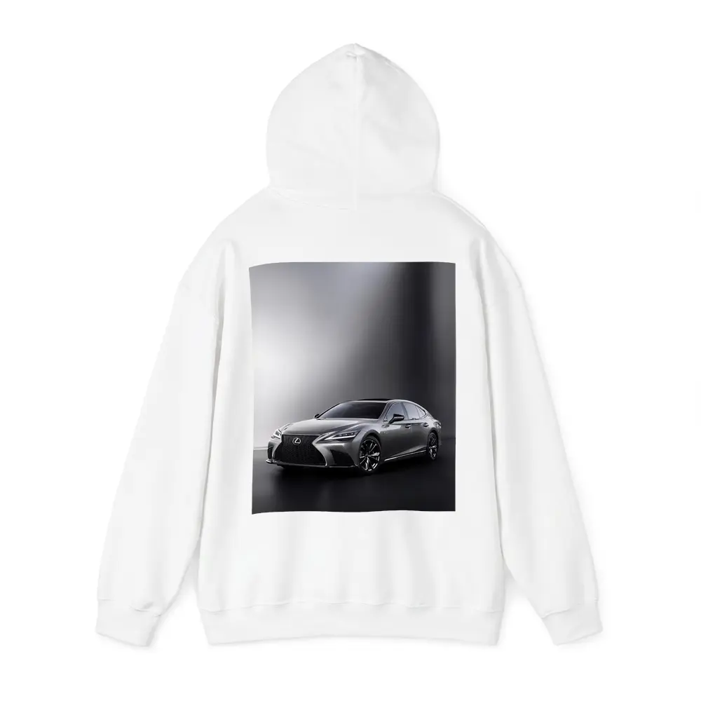 Lexus LS Silver Sedan Studio Dark Background – Hoodies
