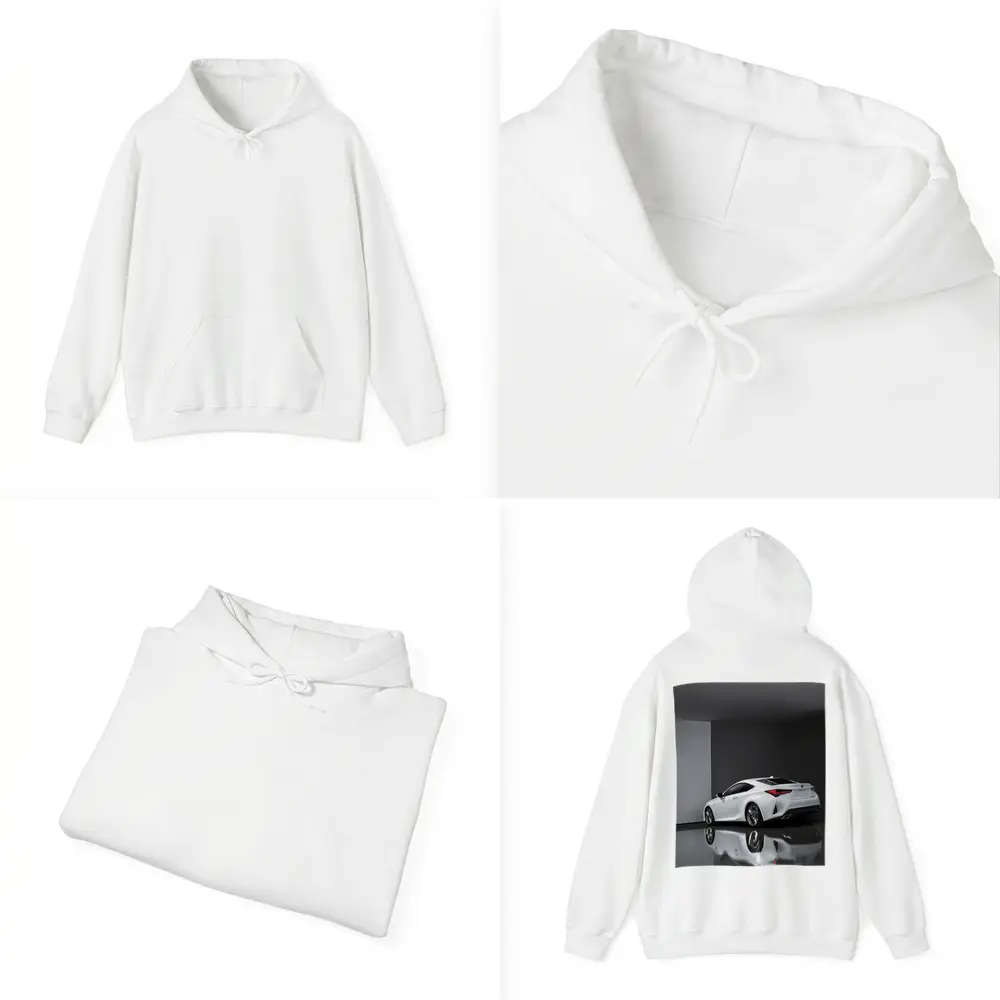Lexus RC White Coupe Studio Setting – Hoodies