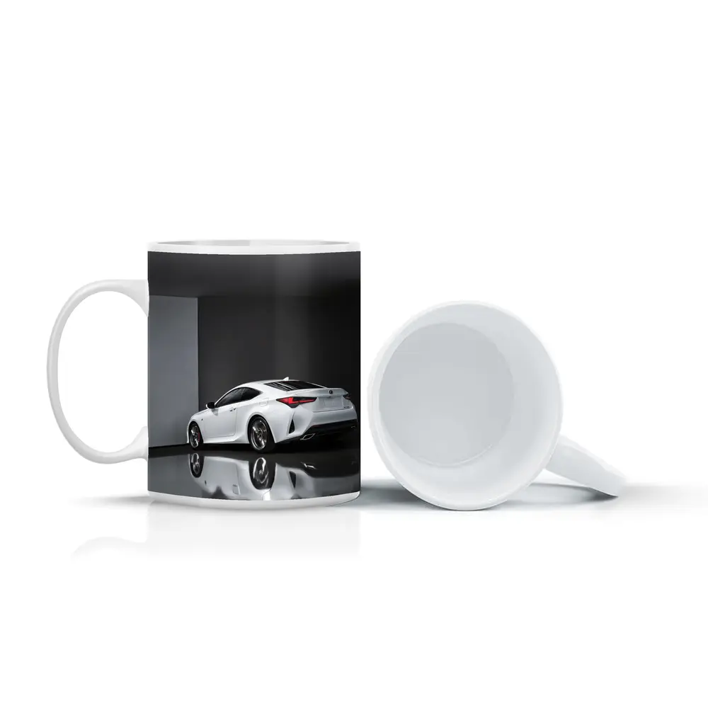 Lexus RC White Coupe Studio Setting – Mugs