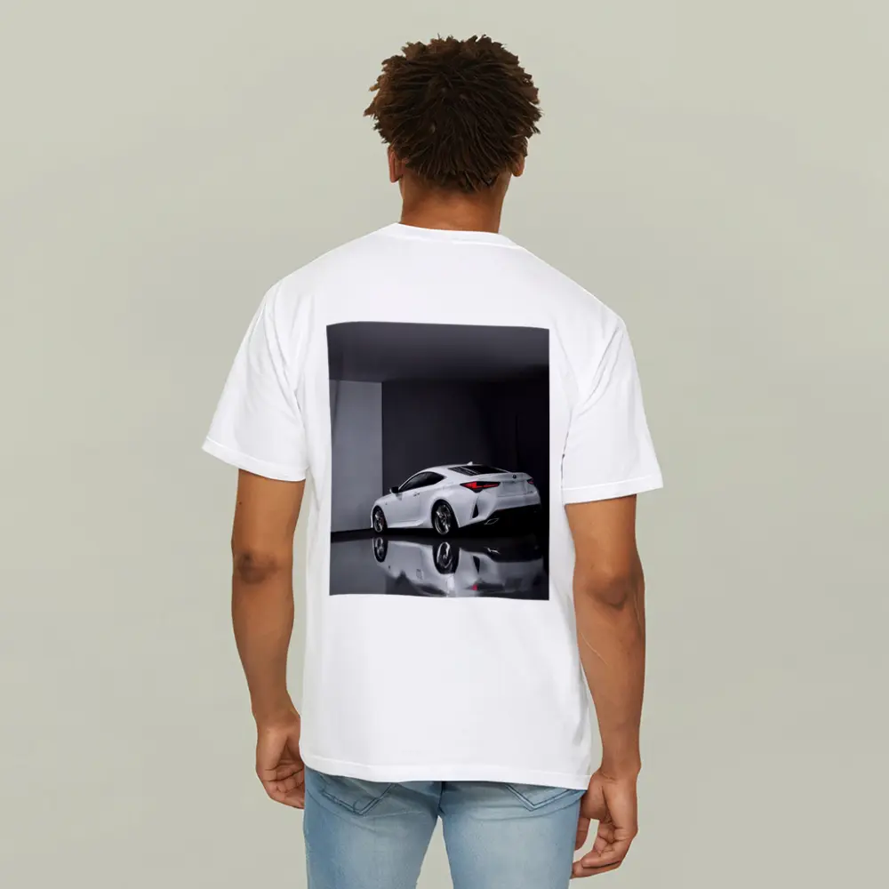 Lexus RC White Coupe Studio Setting – T-Shirts