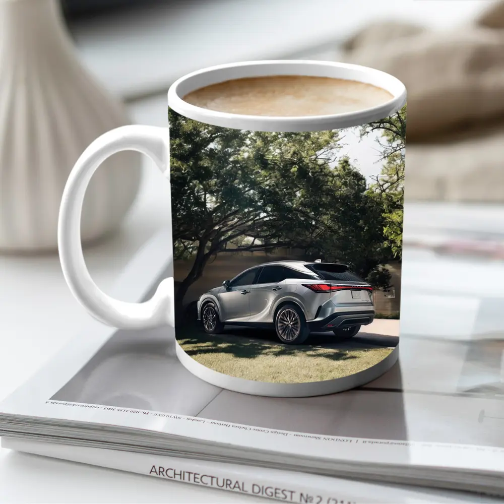 Lexus RX Silver SUV Parked Shaded Driveway – Mugs