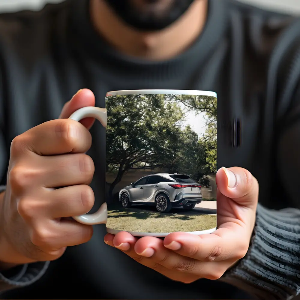 Lexus RX Silver SUV Parked Shaded Driveway – Mugs