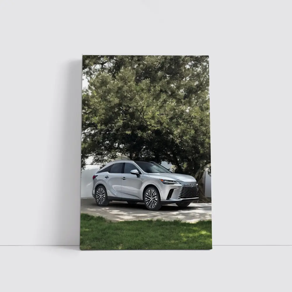 Lexus RX Silver SUV Parked Under Trees – Wall Art