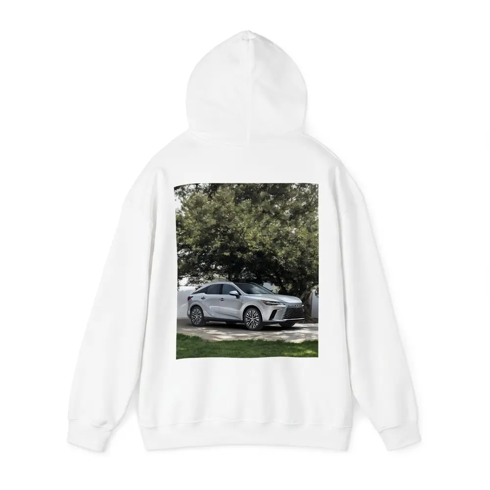 Lexus RX Silver SUV Parked Under Trees – Hoodies