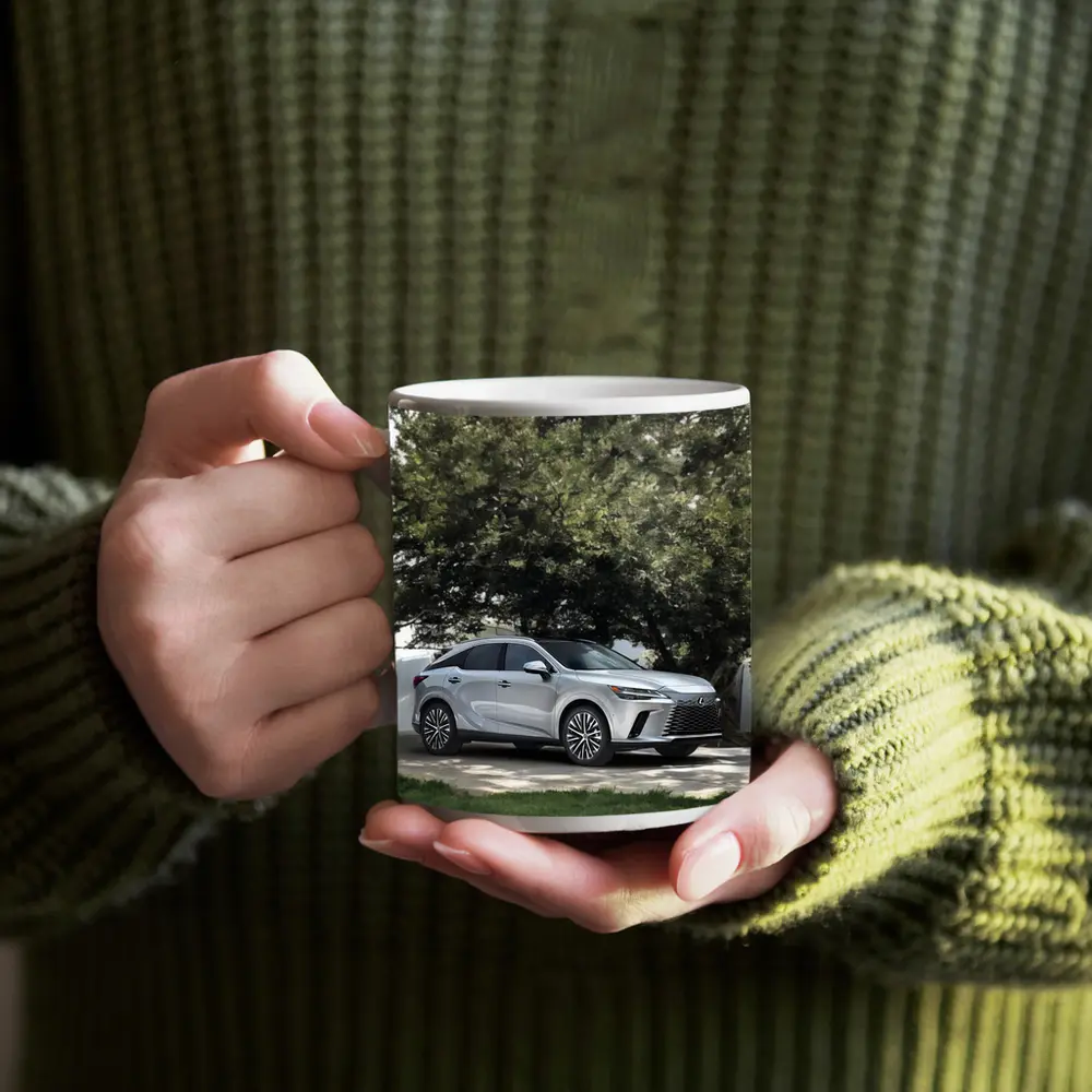 Lexus RX Silver SUV Parked Under Trees – Mugs